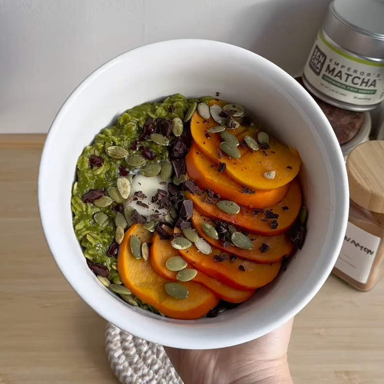 matcha oatmeal for cozy mornings