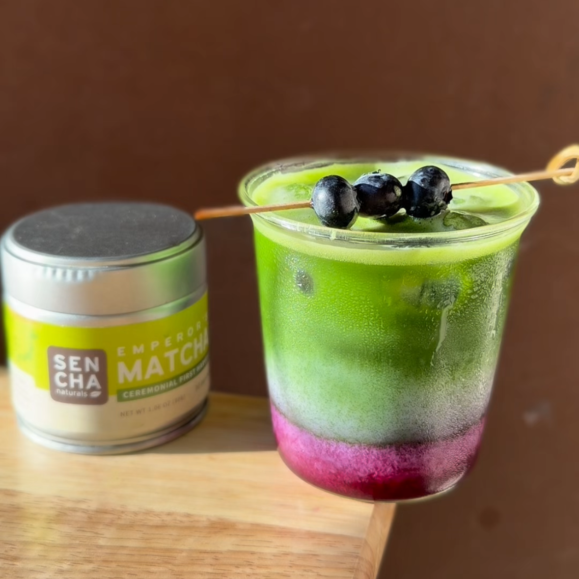blueberry matcha latte 🫐