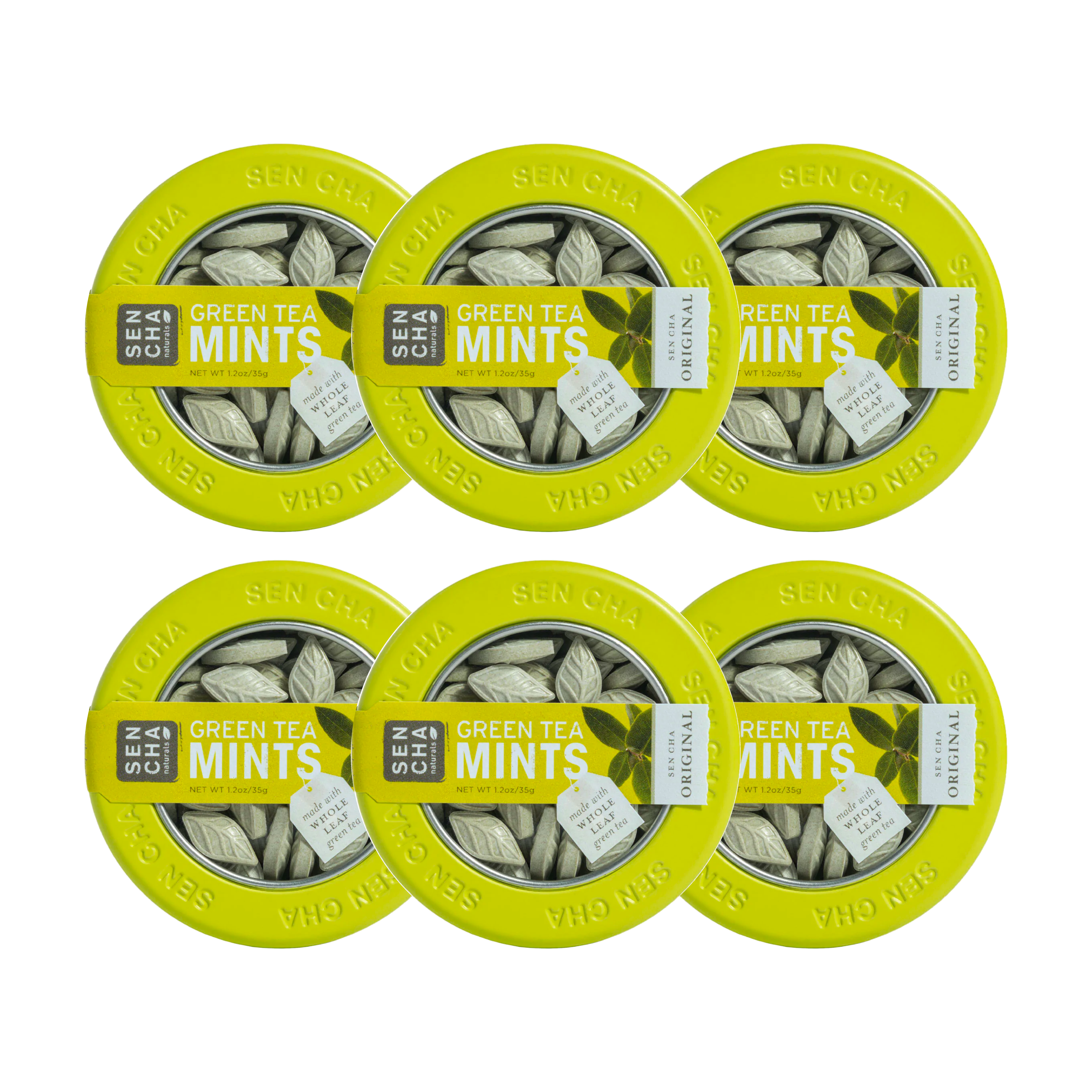 Green Tea Mints - Original | Mint Canister 6 Pack