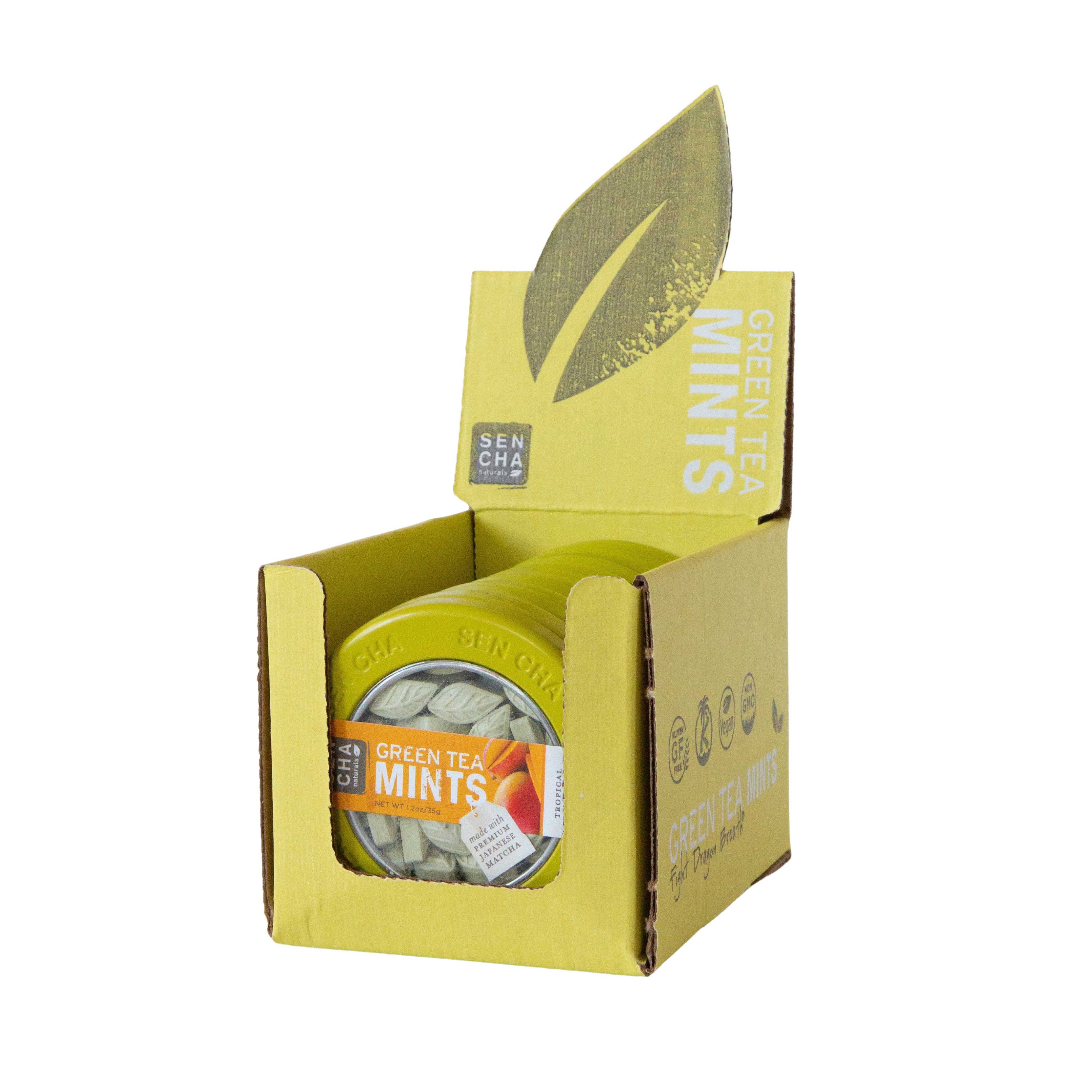 Green Tea Mints - Tropical Mango | Mint Canister 6 Pack
