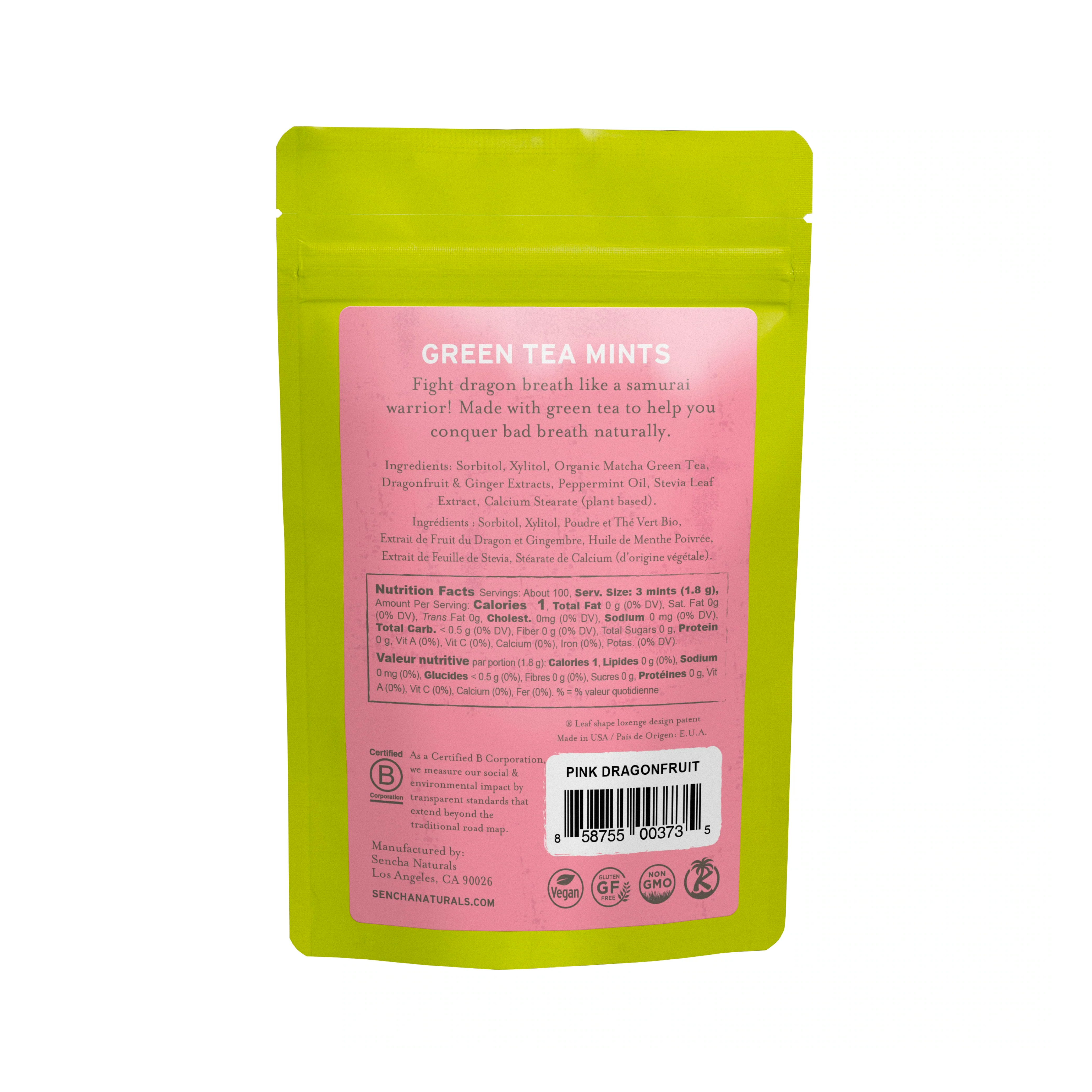 Green Tea Mints - Pink Dragonfruit | Bulk Refill Bags