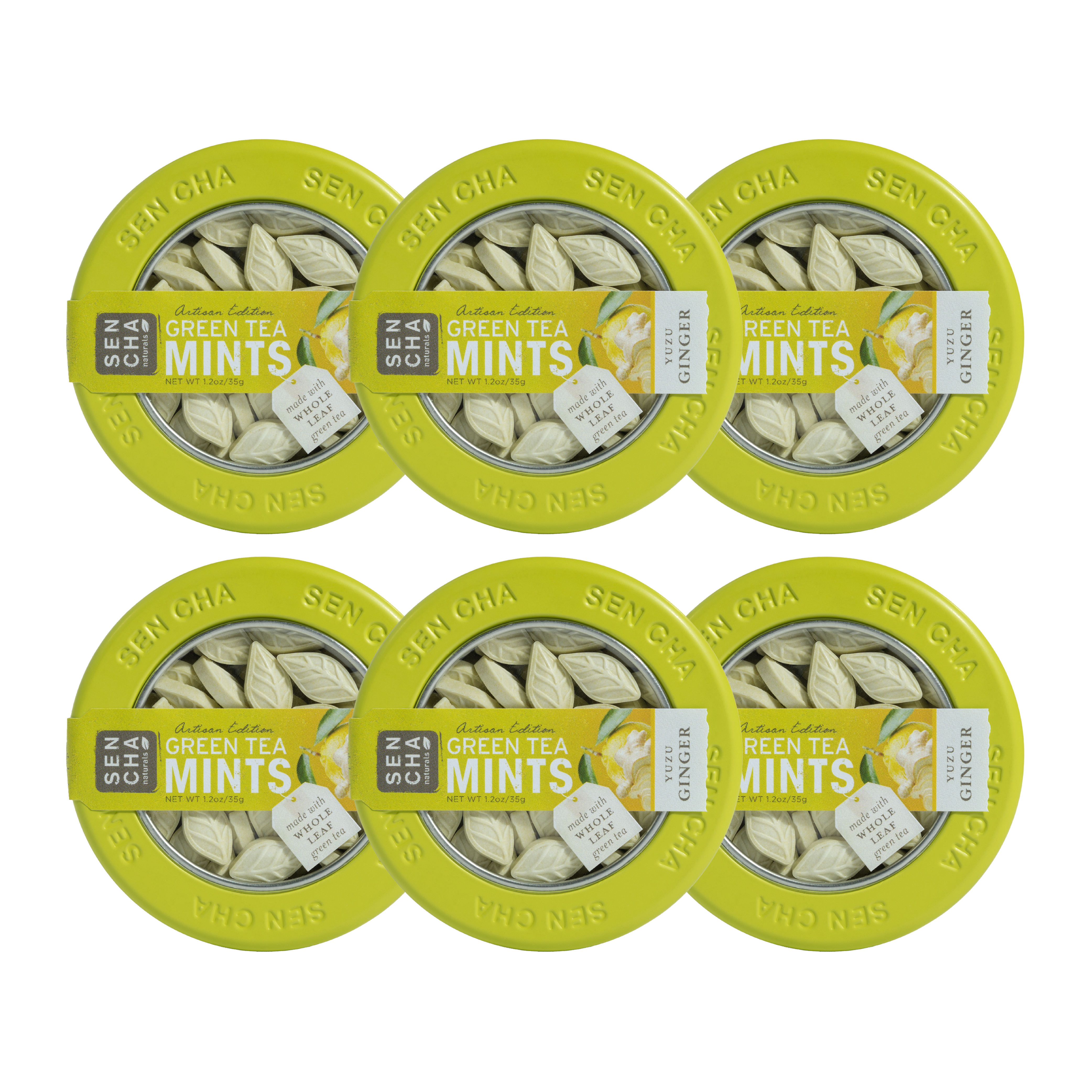 Green Tea Mints - Yuzu Ginger | Mint Canister 6 Pack