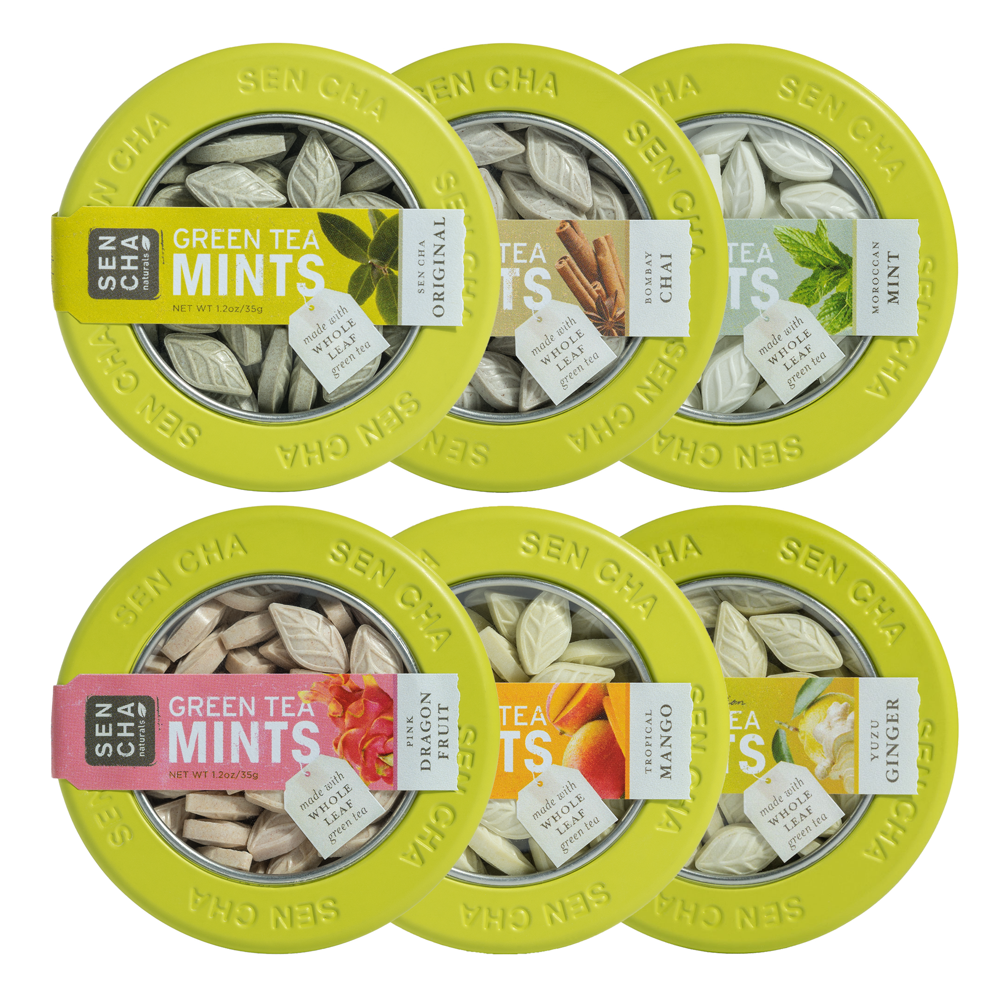 Green Tea Mints - Variety | Mint Canister 6 Pack